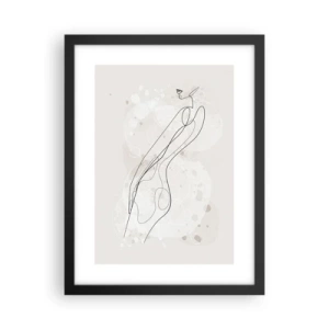 Pôster com moldura preta - Errar o olhar - 30x40 cm