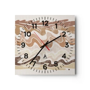 Relógio de parede - Relógio em vidro - Boa energia – boas emoções - 40x40 cm