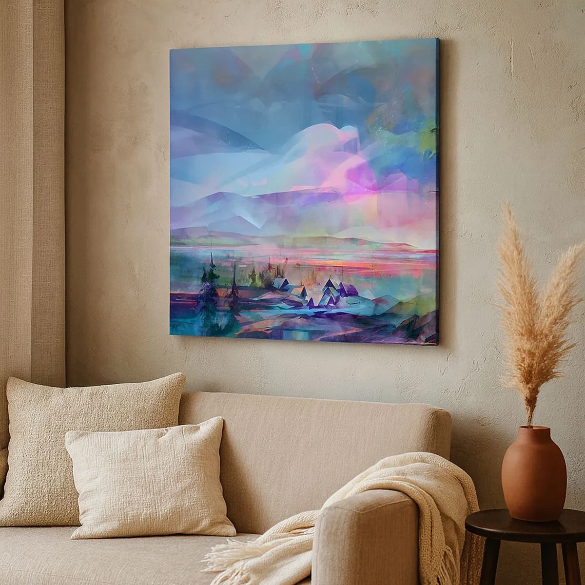 Quadro em tela - Sob um céu benevolente - 30x30 cm