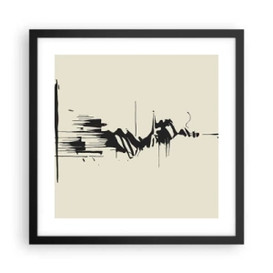 Pôster com moldura preta - Abstração apressada - 40x40 cm
