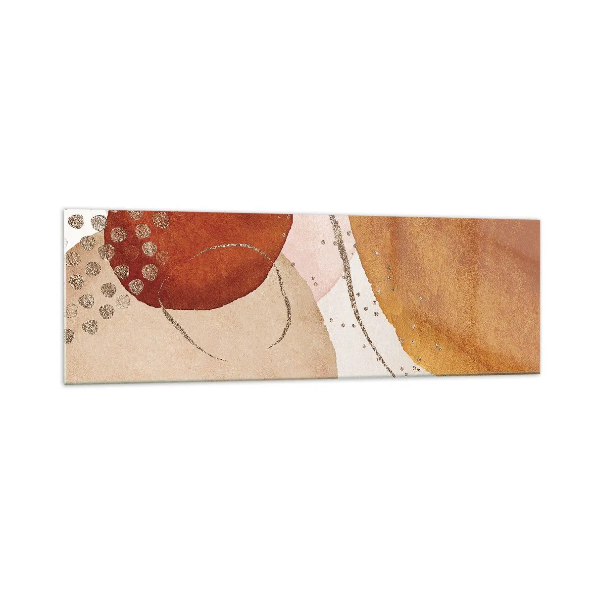 Quadro em vidro - Redondeza e movimento - 160x50 cm