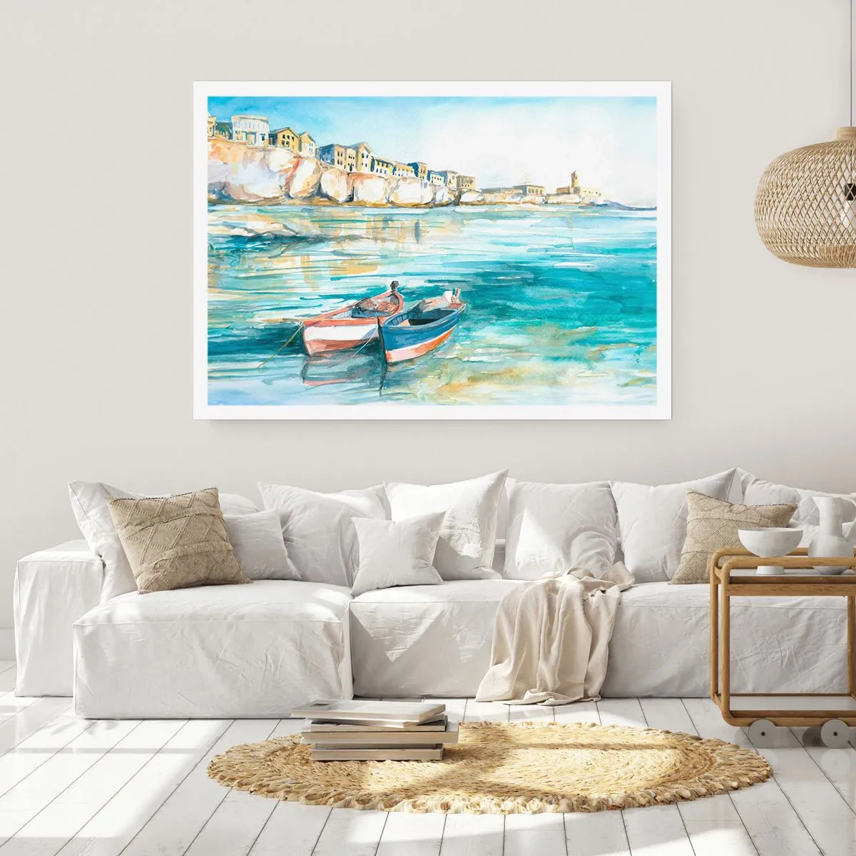 Pôster - Paisagem em azul - 100x70 cm