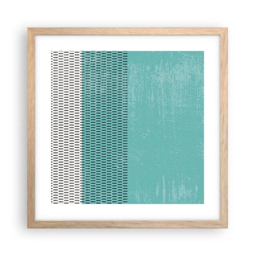 Pôster com moldura de carvalho claro - Composição equilibrada - 40x40 cm