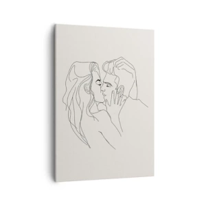Quadro em tela - Emaranhados pelo sentimento - 50x70 cm
