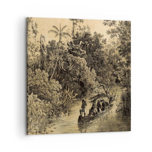 Quadro em tela - Viagem à fonte - 50x50 cm