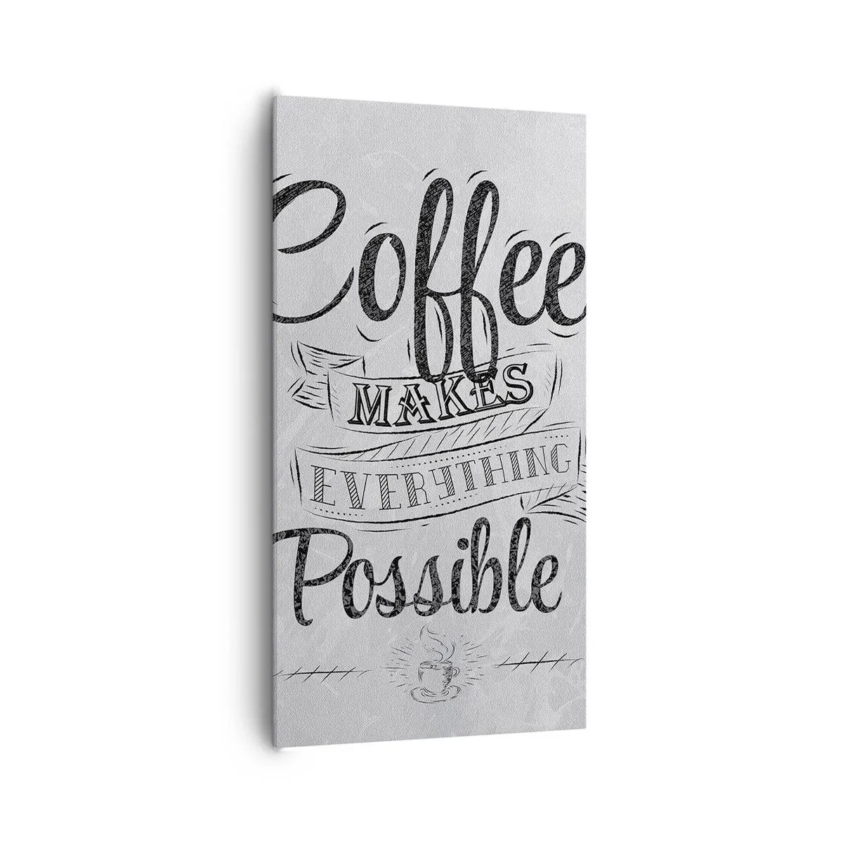 Quadro em tela - Como podes não amar café - 65x120 cm