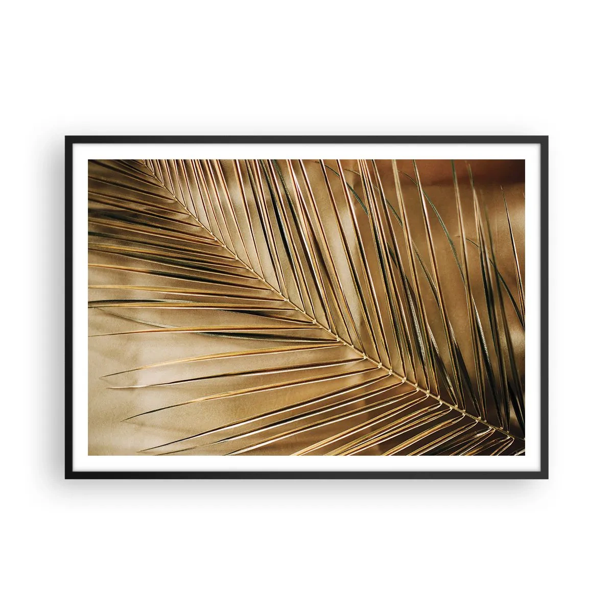 Pôster com moldura preta - Colunata natural - 100x70 cm