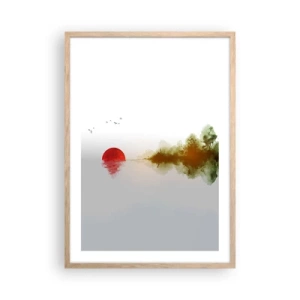 Pôster com moldura de carvalho claro - Uma promessa de paz - 50x70 cm