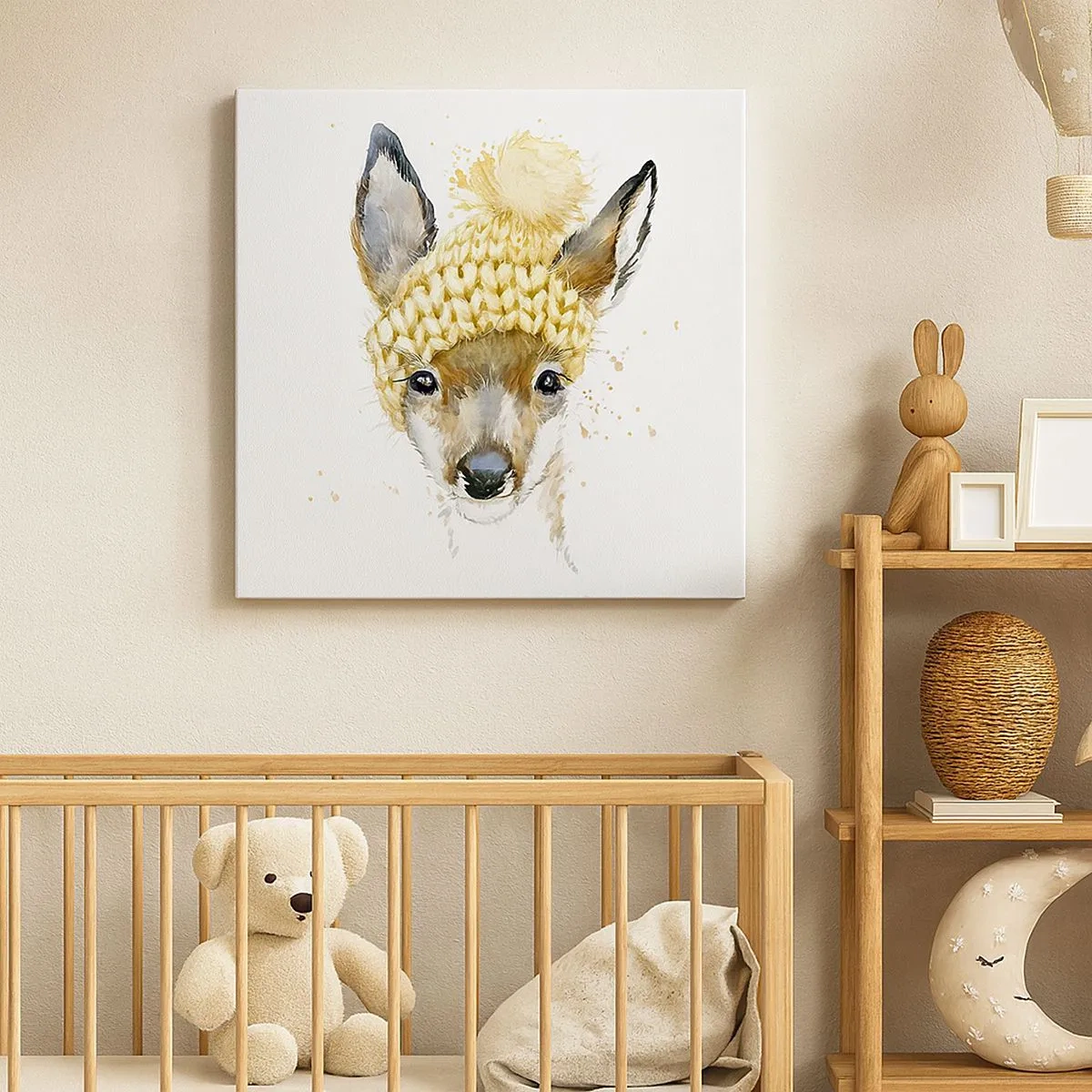 Quadro em tela - Para o inverno na floresta - 30x30 cm