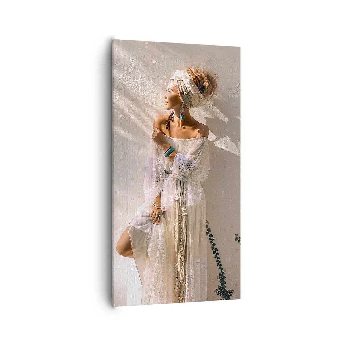 Quadro em tela - O sol e a garota - 65x120 cm