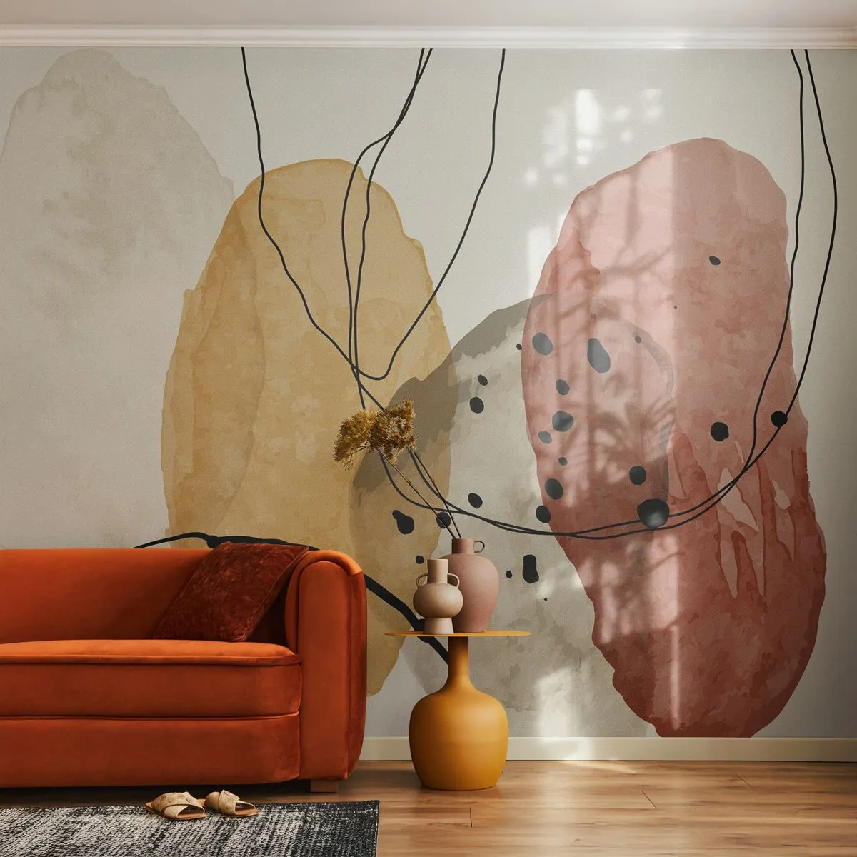 Papel de Parede Premium Canvas - Como o ar leve e transparente - Abstração, Pedaço, Arte Moderna - 250x175 cm