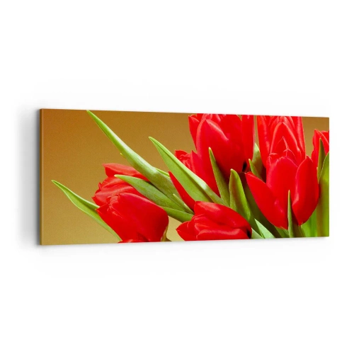 Quadro em tela - Um ramo de alegria primaveril - 100x40 cm