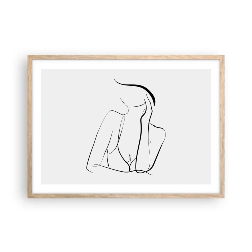 Pôster com moldura de carvalho claro - Na onda dos sonhos - 70x50 cm