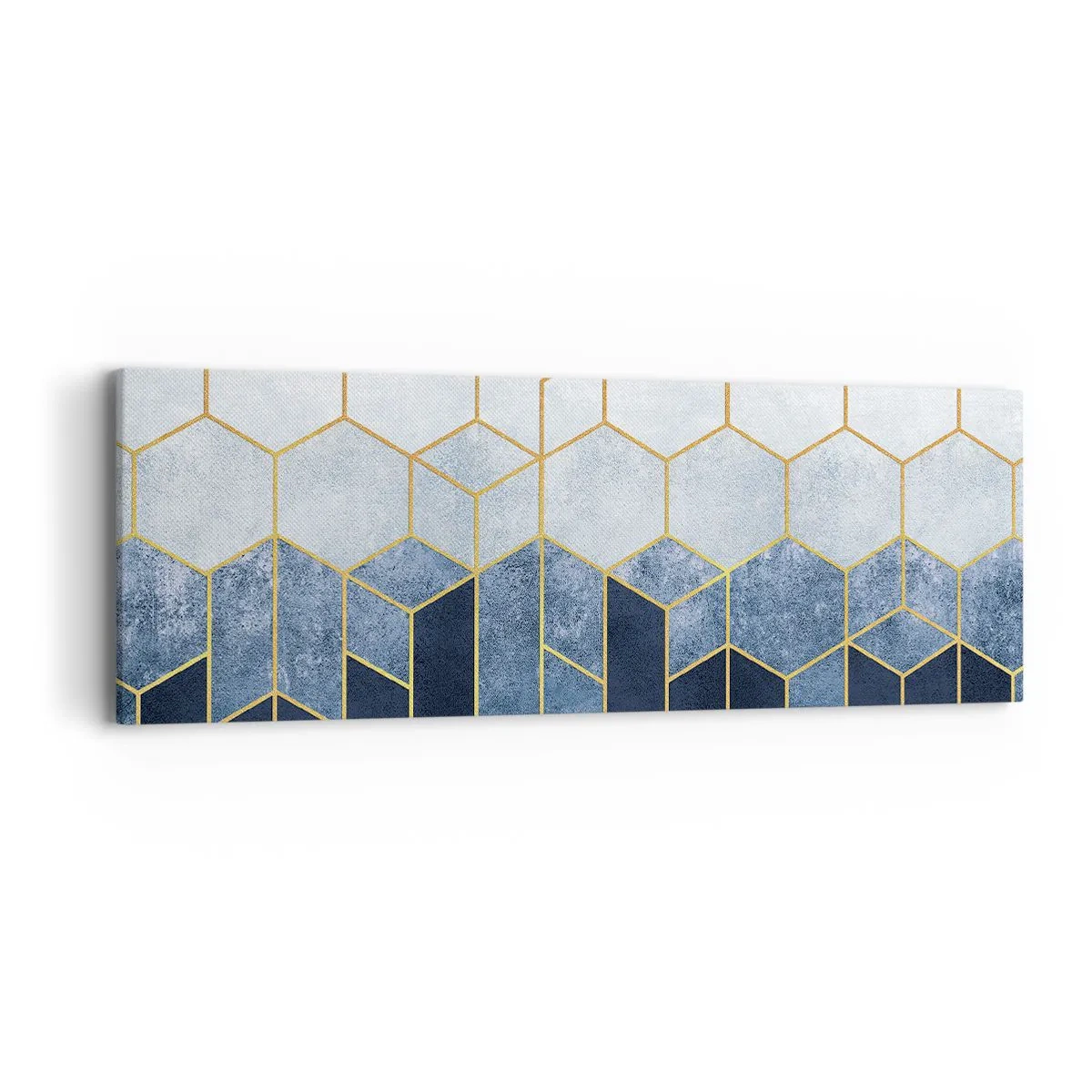 Quadro em tela - Composição em ritmo sincopado - 90x30 cm