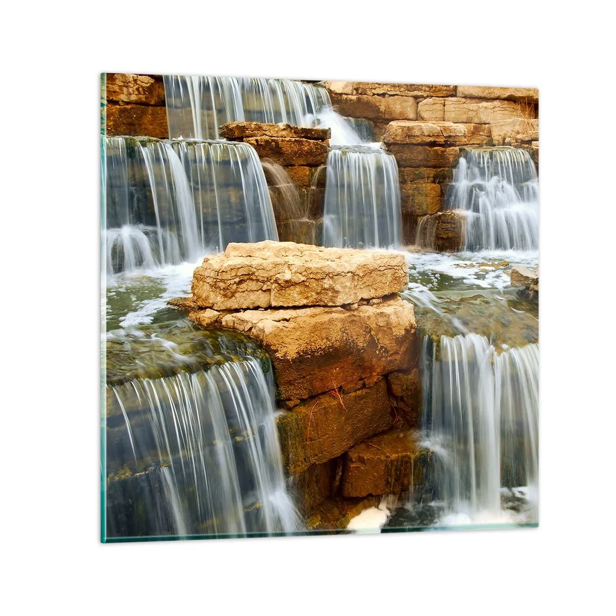 Quadro em vidro - Escadas para o céu - 60x60 cm