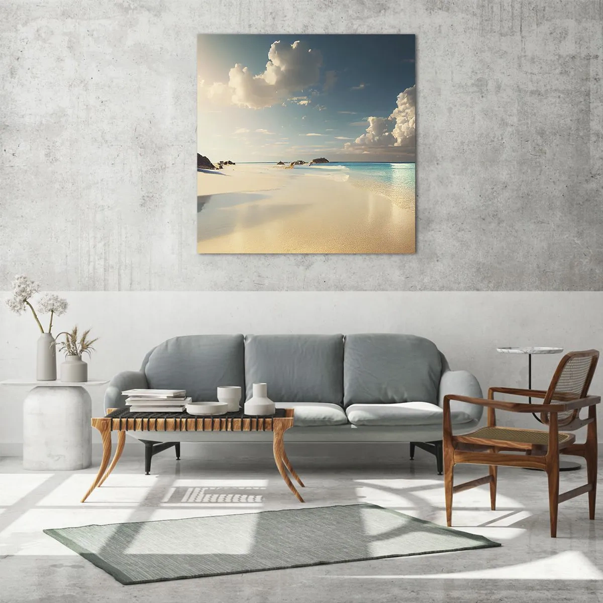 Quadro em vidro - Um dia de sonho - 70x70 cm