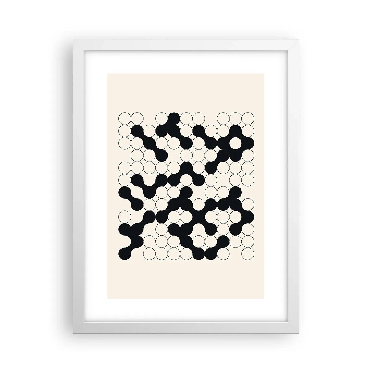 Pôster em moldura branca - Jogo chinês – variação - 30x40 cm