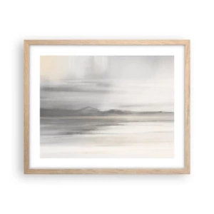 Pôster com moldura de carvalho claro - Distância pensativa - 50x40 cm