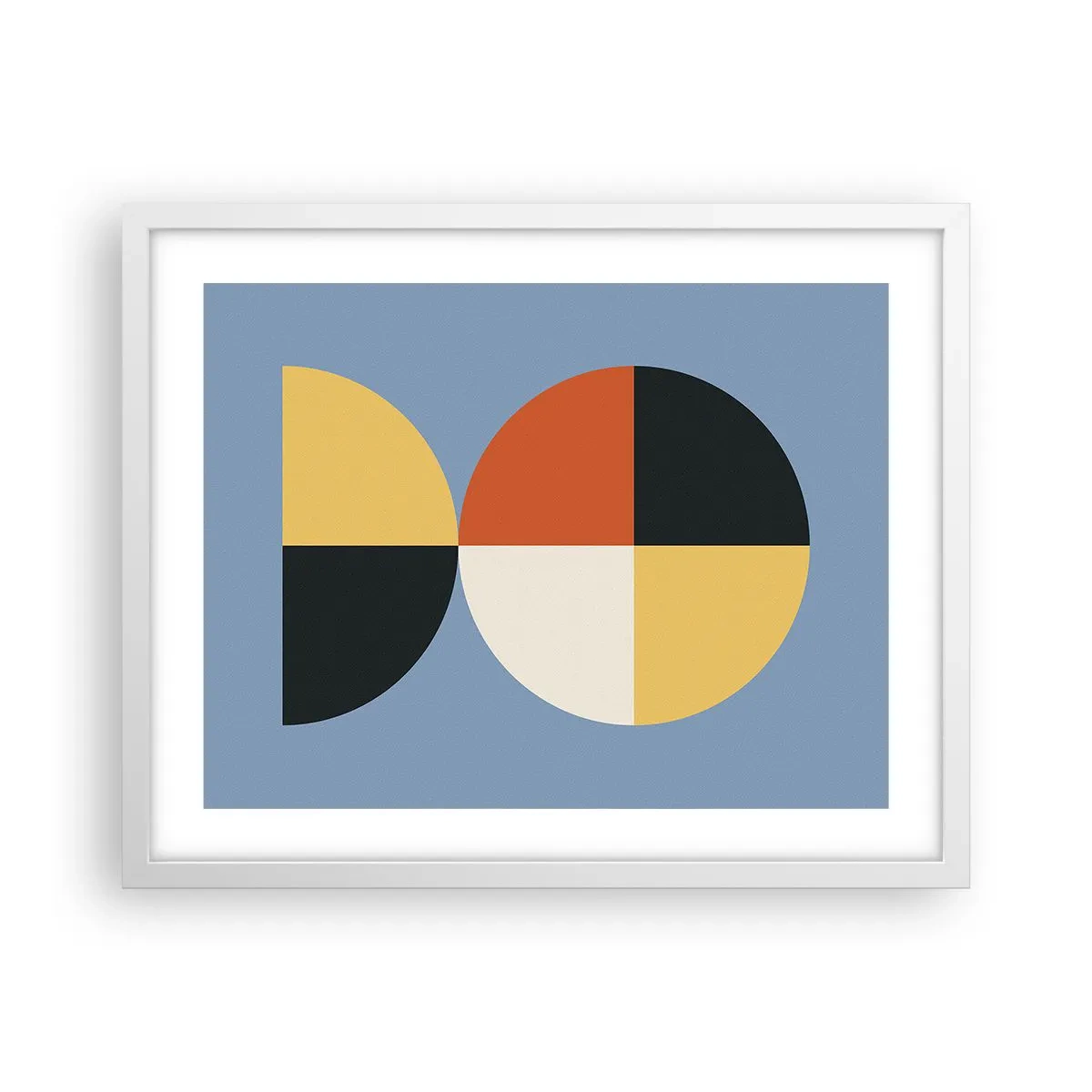 Pôster em moldura branca - Verja e conte - 50x40 cm