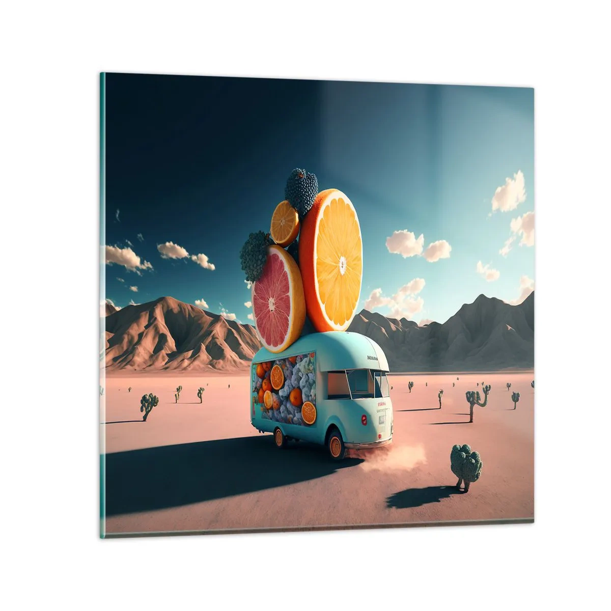 Quadro em vidro - O sabor das férias - 60x60 cm