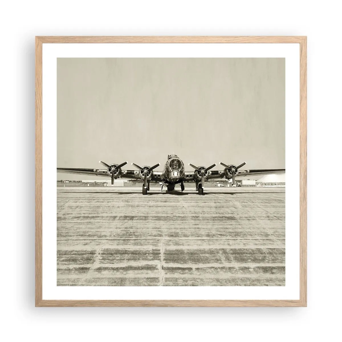 Pôster com moldura de carvalho claro - Pronto como sempre - 60x60 cm