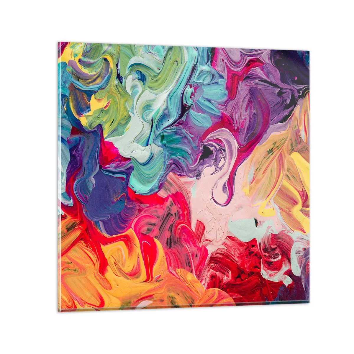 Quadro em vidro - O nascimento das cores - 50x50 cm