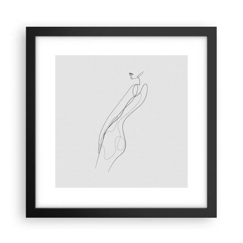 Pôster com moldura preta - Apenas uma promessa - 30x30 cm