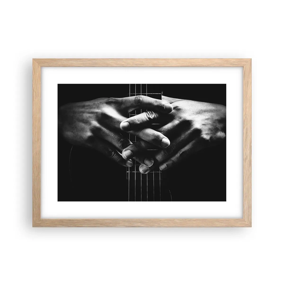 Pôster com moldura de carvalho claro - Oração do artista - 40x30 cm