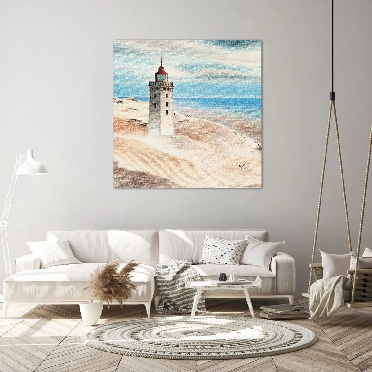 Quadro em tela - Sempre a olhar para o mar - 30x30 cm