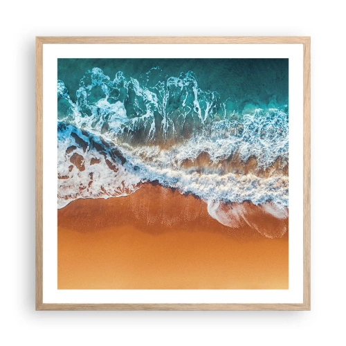 Pôster com moldura de carvalho claro - Sempre em par - 60x60 cm