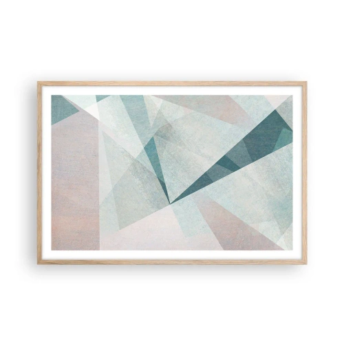 Pôster com moldura de carvalho claro - Calmo, embora dinâmico - 91x61 cm