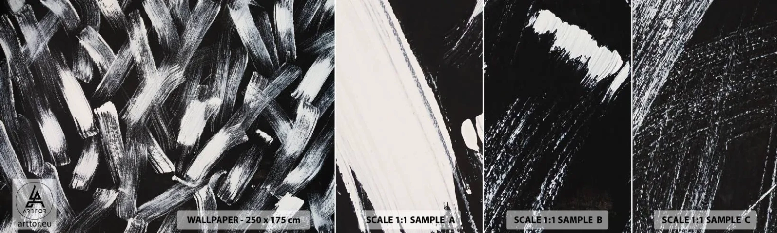 Amostra de Papel de Parede Standard Eco - Abstração no espírito industrial - Pedaço, Moderno, Escovação - 100x30 cm