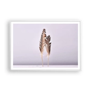 Pôster em moldura branca - Contra o nada - 100x70 cm