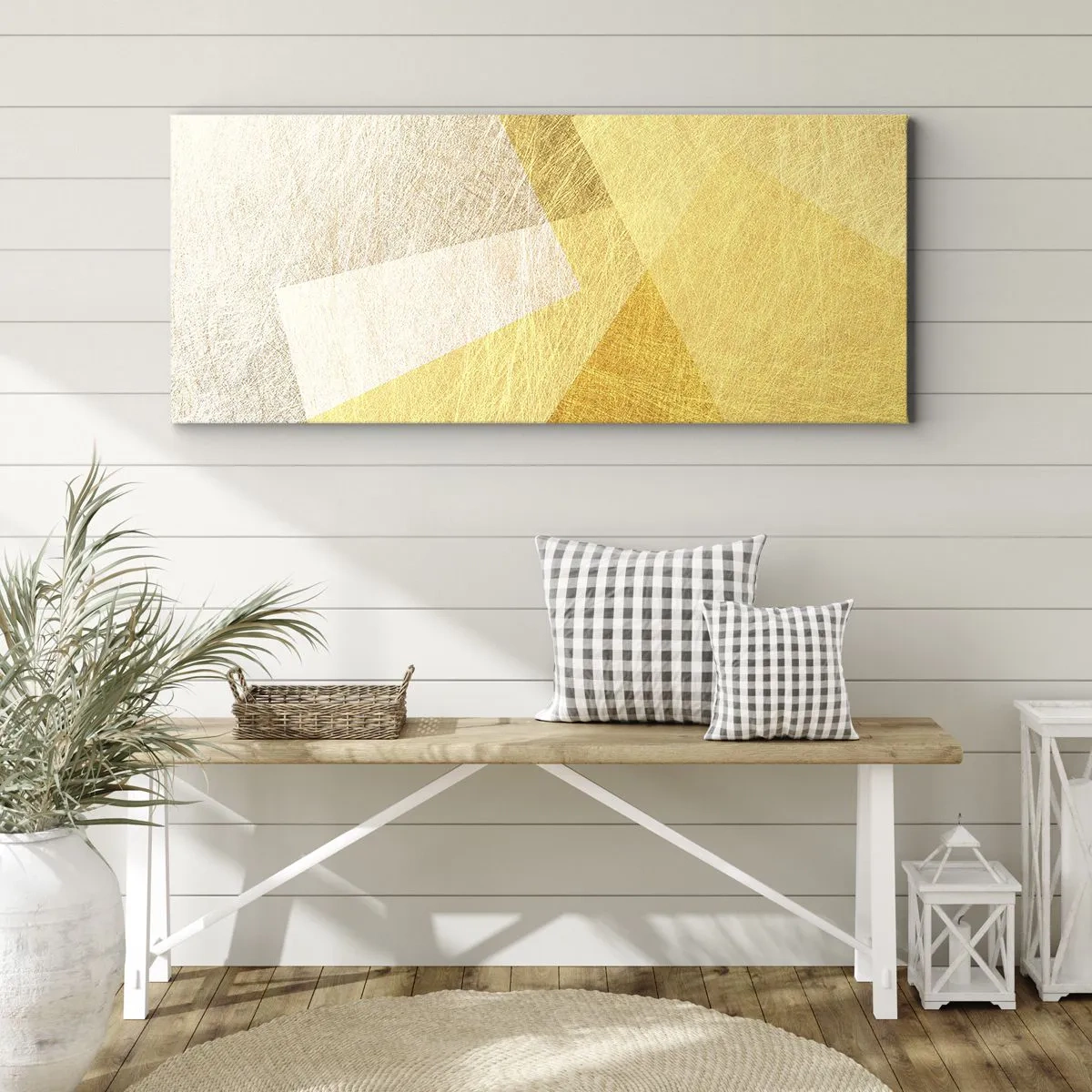Quadro em tela - Clima geométrico - 100x40 cm