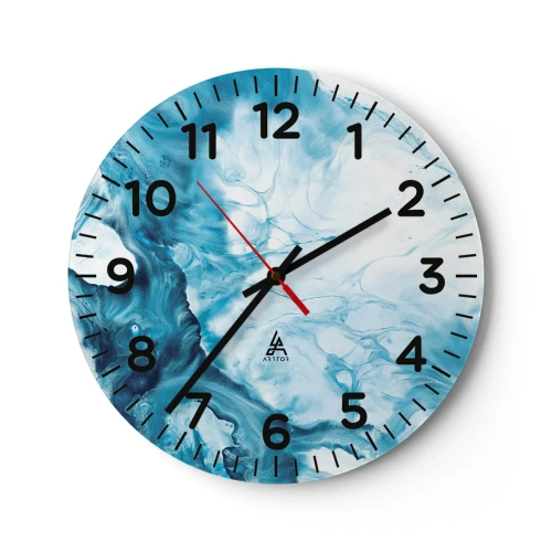 Relógio de parede - Relógio em vidro - Concerto Azul - 40x40 cm