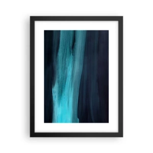 Pôster com moldura preta - Vá com o fluxo - 30x40 cm