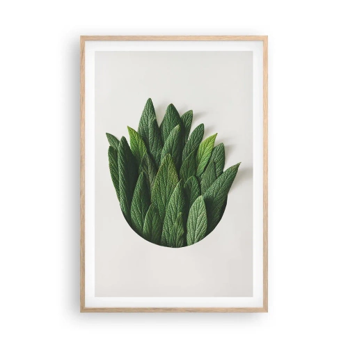 Pôster com moldura de carvalho claro - Curiosidade indomável - 61x91 cm