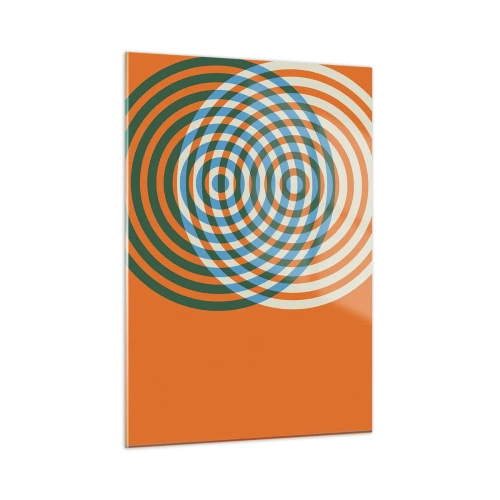 Quadro em vidro - Variação circular abstrata - 50x70 cm