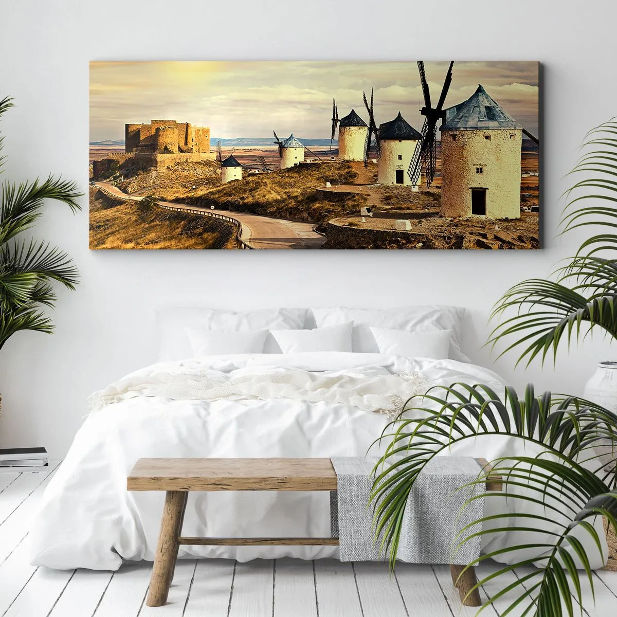 Quadro em tela - Dom Quixote está prestes a aparecer - 140x50 cm