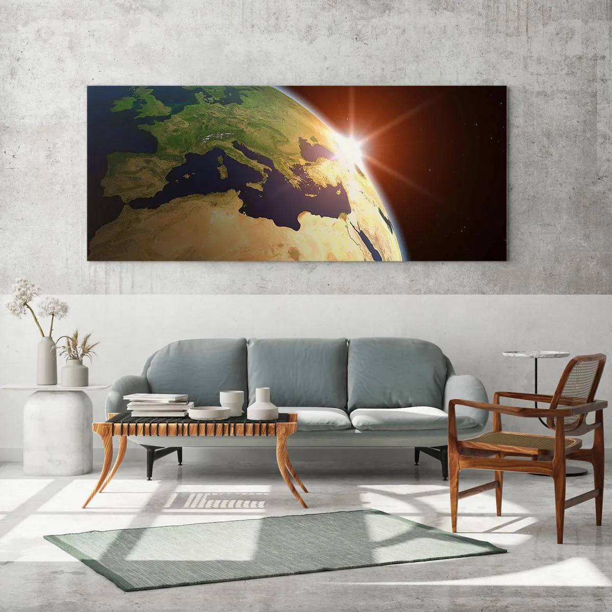 Quadro em vidro - Nascer do Sol - 120x50 cm