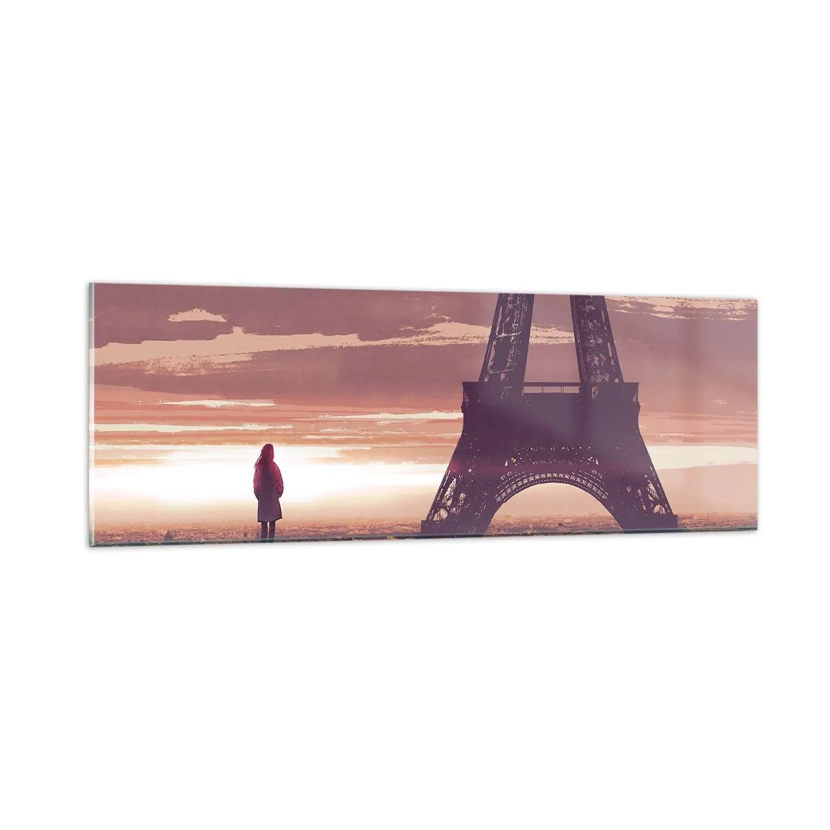 Quadro em vidro - Só elas as duas - 90x30 cm