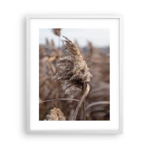 Pôster em moldura branca - É hora de voar com o vento - 40x50 cm