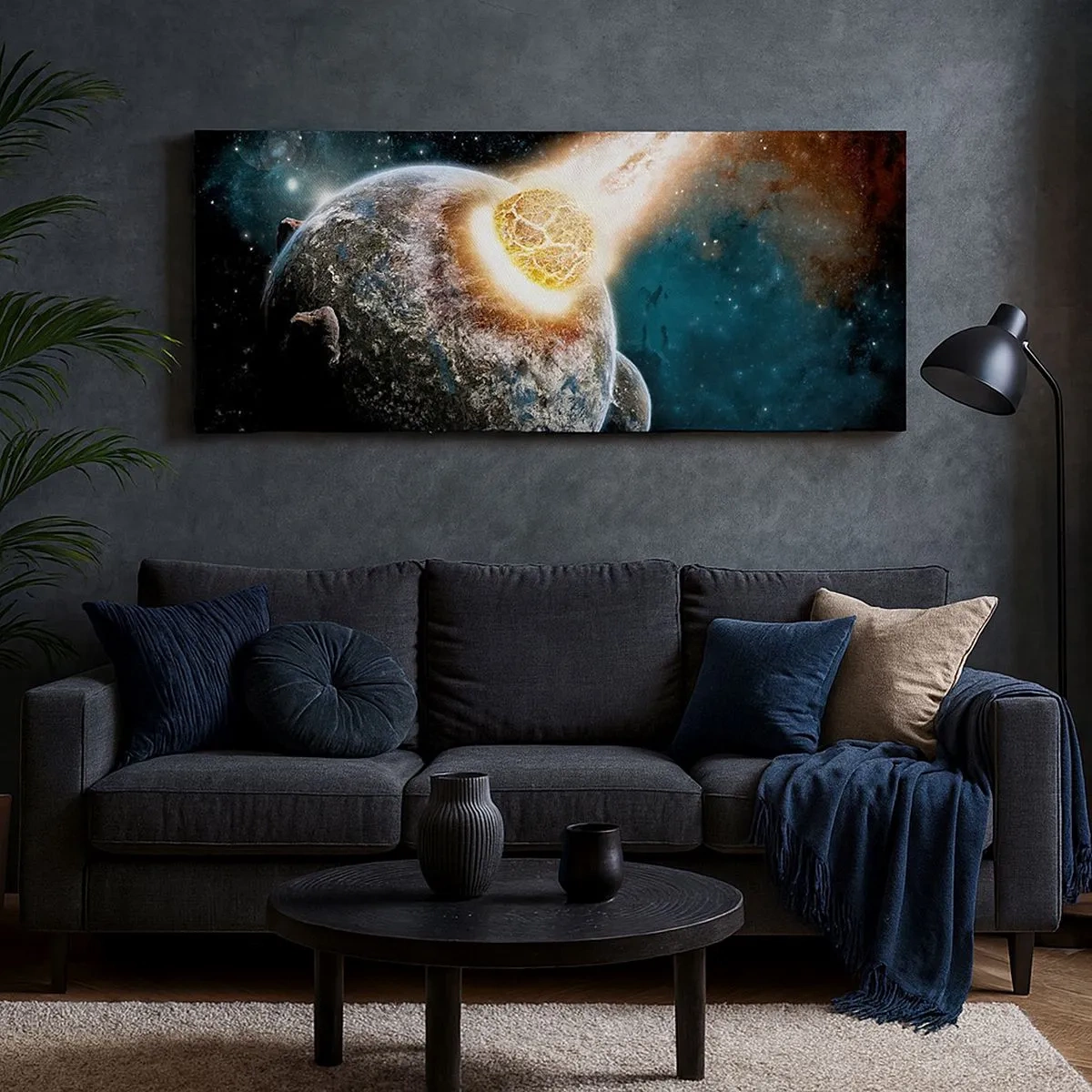 Quadro em tela - Extinção ou nascimento? - 100x40 cm