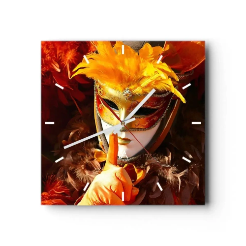 Relógio de parede - Relógio em vidro - O mistério faz parte do jogo - 40x40 cm