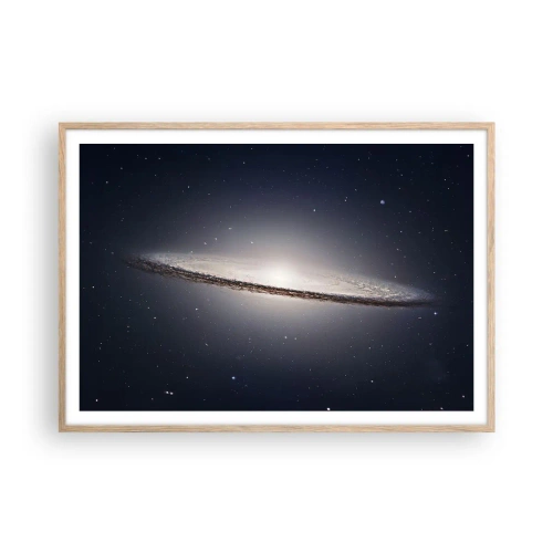 Pôster com moldura de carvalho claro - Há muito tempo atrás, em uma galáxia muito, muito distante... - 100x70 cm