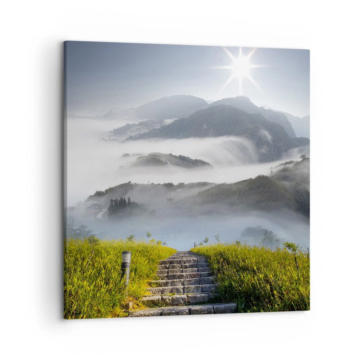 Quadro em tela - Em direcção às nuvens - 50x50 cm