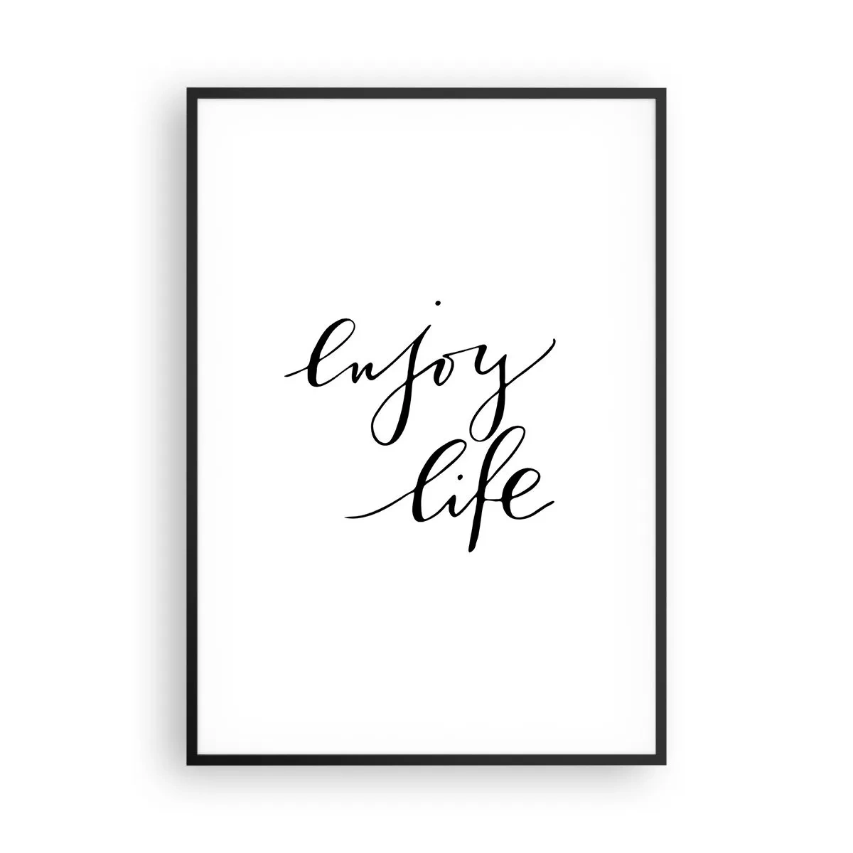 Pôster com moldura preta - Nada mais... - 70x100 cm