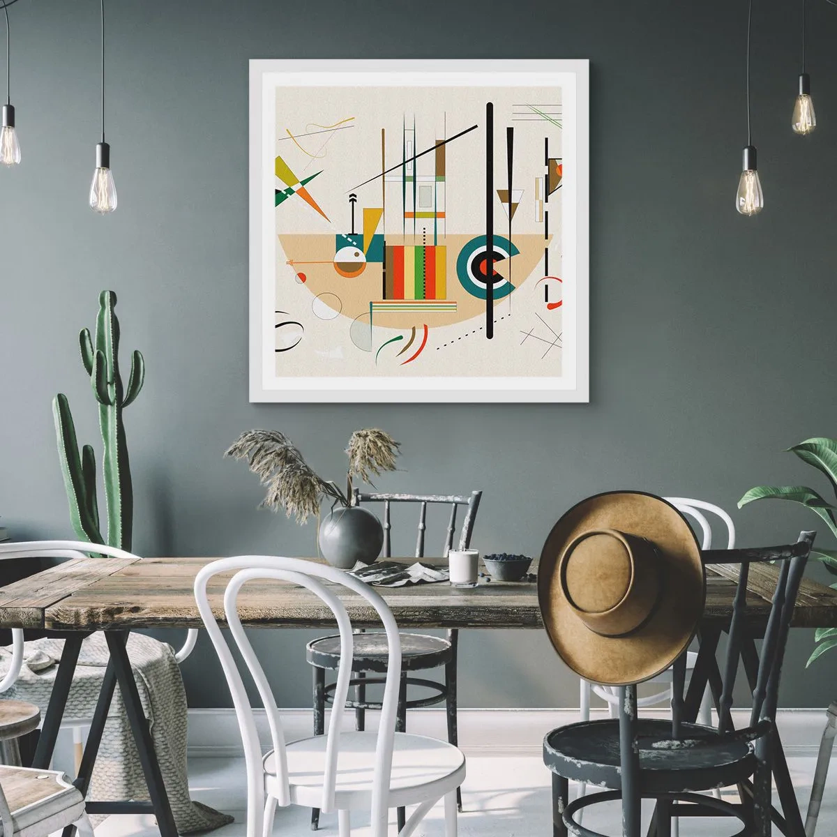 Pôster em moldura branca - E o mundo ri - 30x30 cm