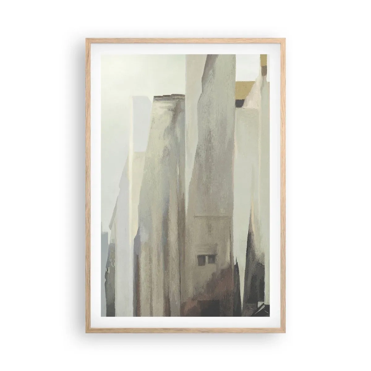 Pôster com moldura de carvalho claro - Sonho com a cidade - 61x91 cm