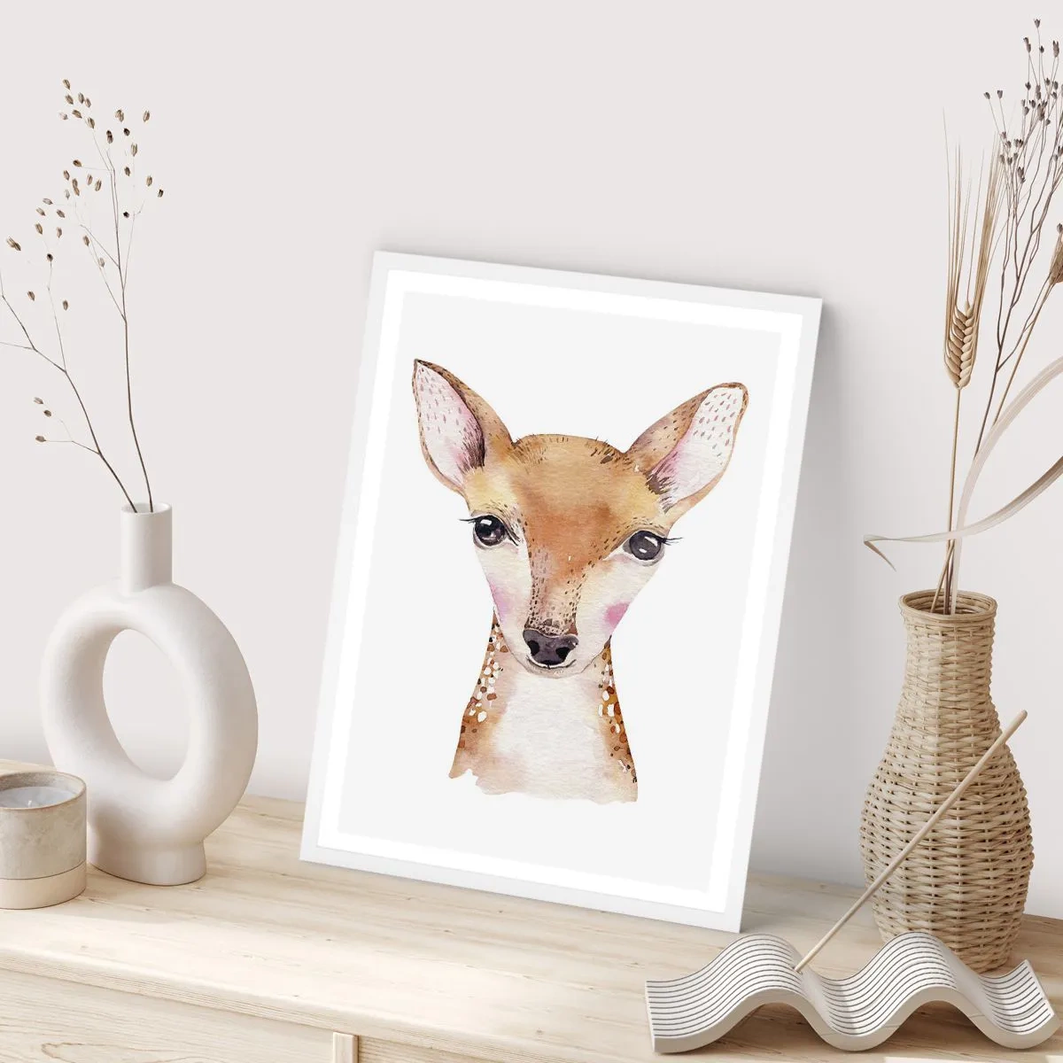 Pôster em moldura branca - A Natureza da Inocência - 61x91 cm